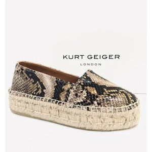 KURT GEIGER LONDON - NEW in BOX MORELLA Snake Print Espadrilles